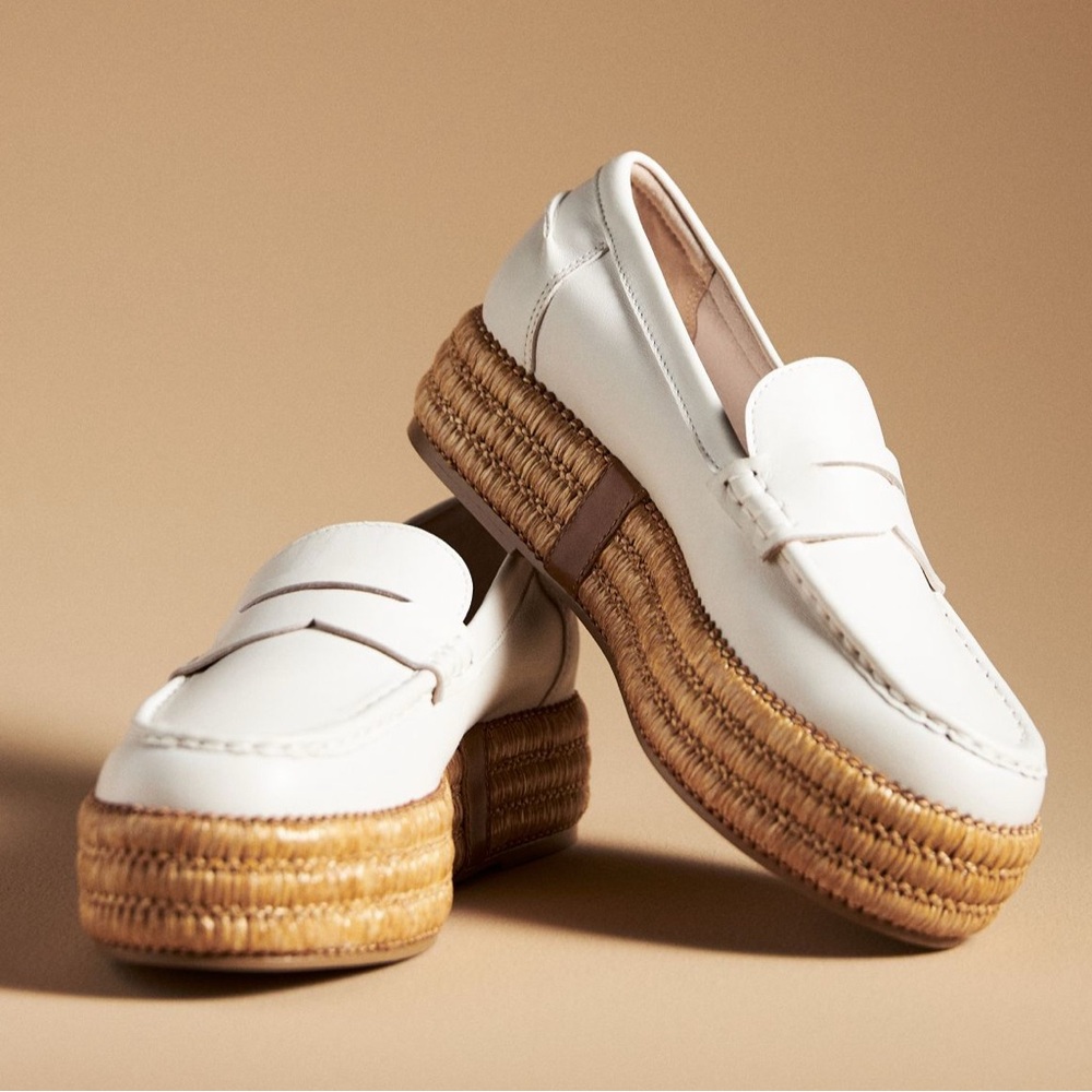 Cecelia New York • Leather Woven Platform Loafer • Size 9 • Worn Once!!